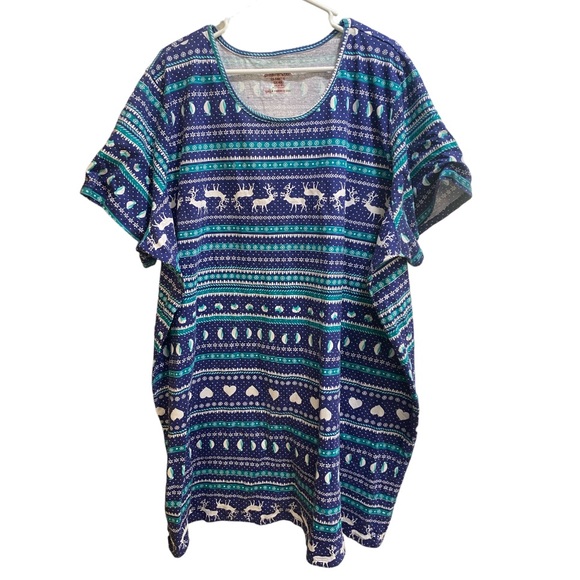 Lot of 2 Dreams Co. 3x/4x Nightgowns Purple Winter Mix - Picture 1 of 9